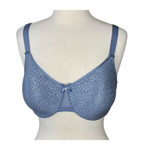 Chantelle Magnifique Seamless Unlined Minimizer Underwire Bra Slate Blue 34DD